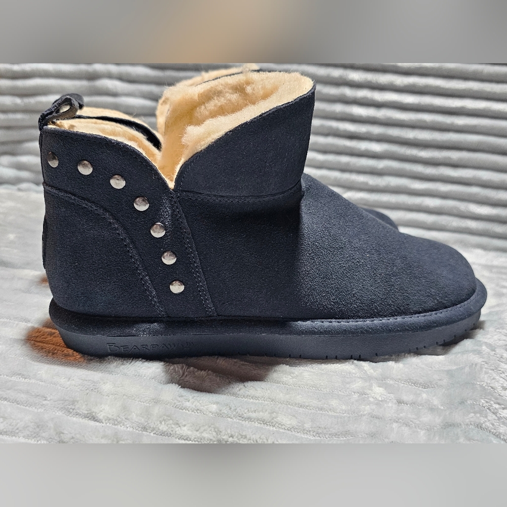 Bearpaw Grayish Blue  Suede Ankle Boots